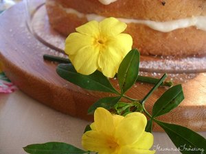 Passion fruit cake made with cream cheese frosting and passion fruit pulp. This cake is a perfect recipe for the warmer months!