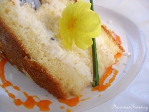 Passion fruit cake made with cream cheese frosting and passion fruit pulp. This cake is a perfect recipe for the Summer months!
