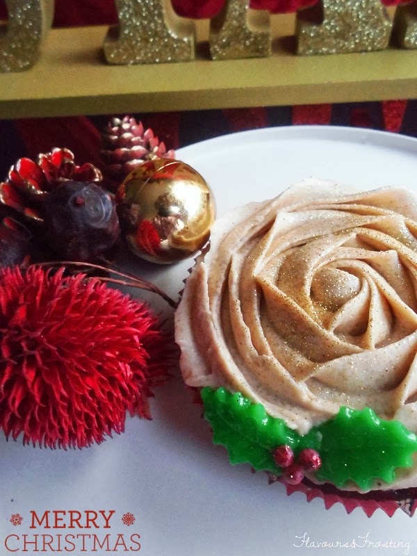 Red Velvet Cupcakes with cinnamon buttercream frosting