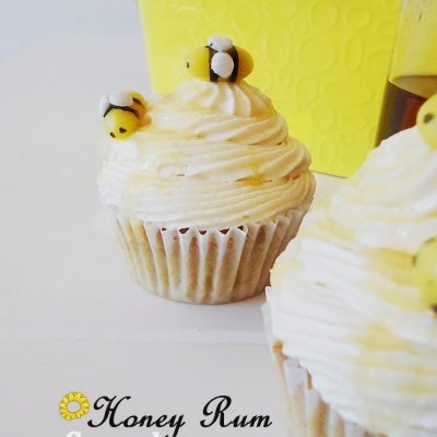 Honey Rum Cake turned into cupcakes
