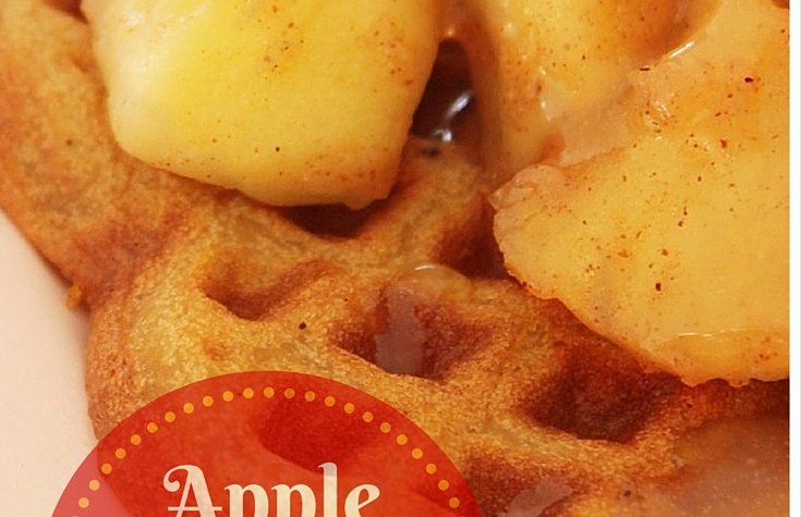 Apple Pie Waffles with fresh whipping cream