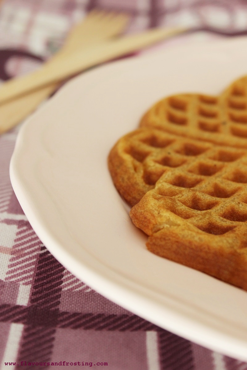 Apple Pie Waffles with fresh whipping cream
