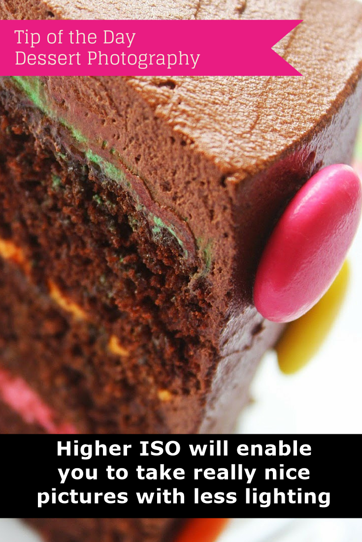 Dessert Photography Tip ISO Pinterest