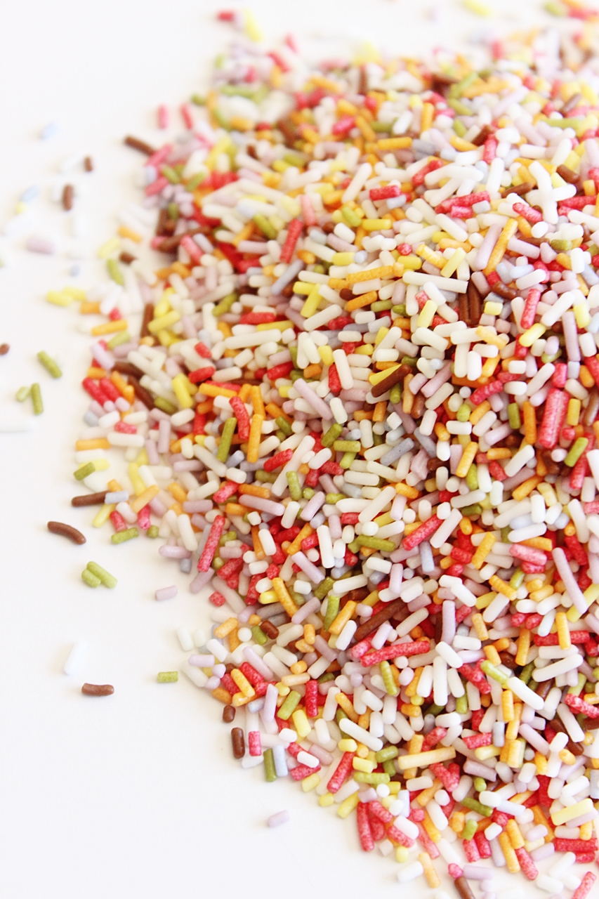Colorful edible sprinkles for yummy desserts
