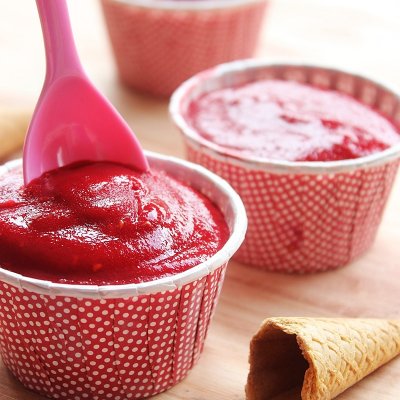 Raspberry Sorbet Recipe frozen raspberries