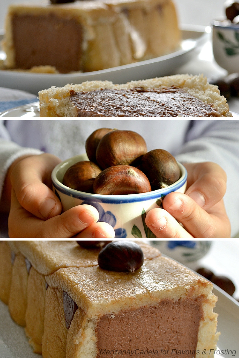Chestnut Chocolate Cake. Chestnuts are typical during the Fall in Spain.