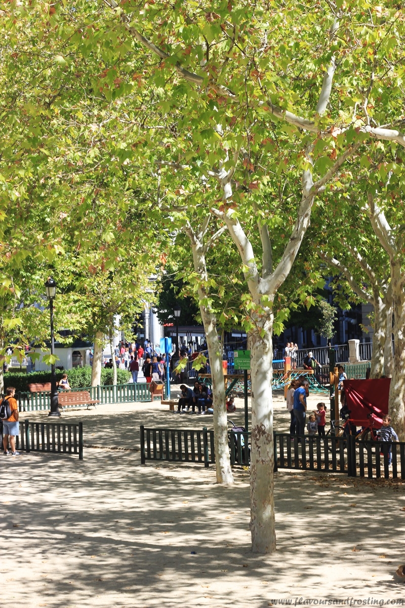 Parks in Madrid. Nothing better than enjoying a dessert whilst sitting on a park bench in the centre of Madrid.