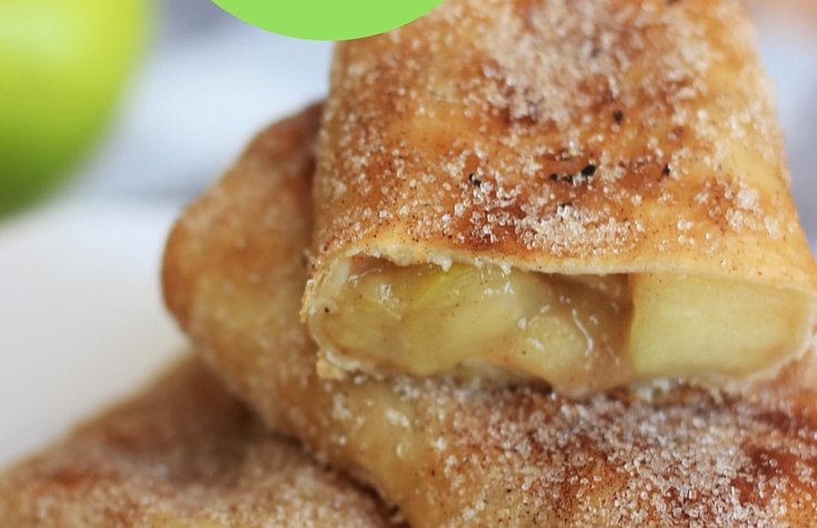 Delicious Apple Pie Chimichanga Recipe made with Mexican flour tortillas filled with apple pie filling, deep fried and rolled into a cinnamon sugar mix.