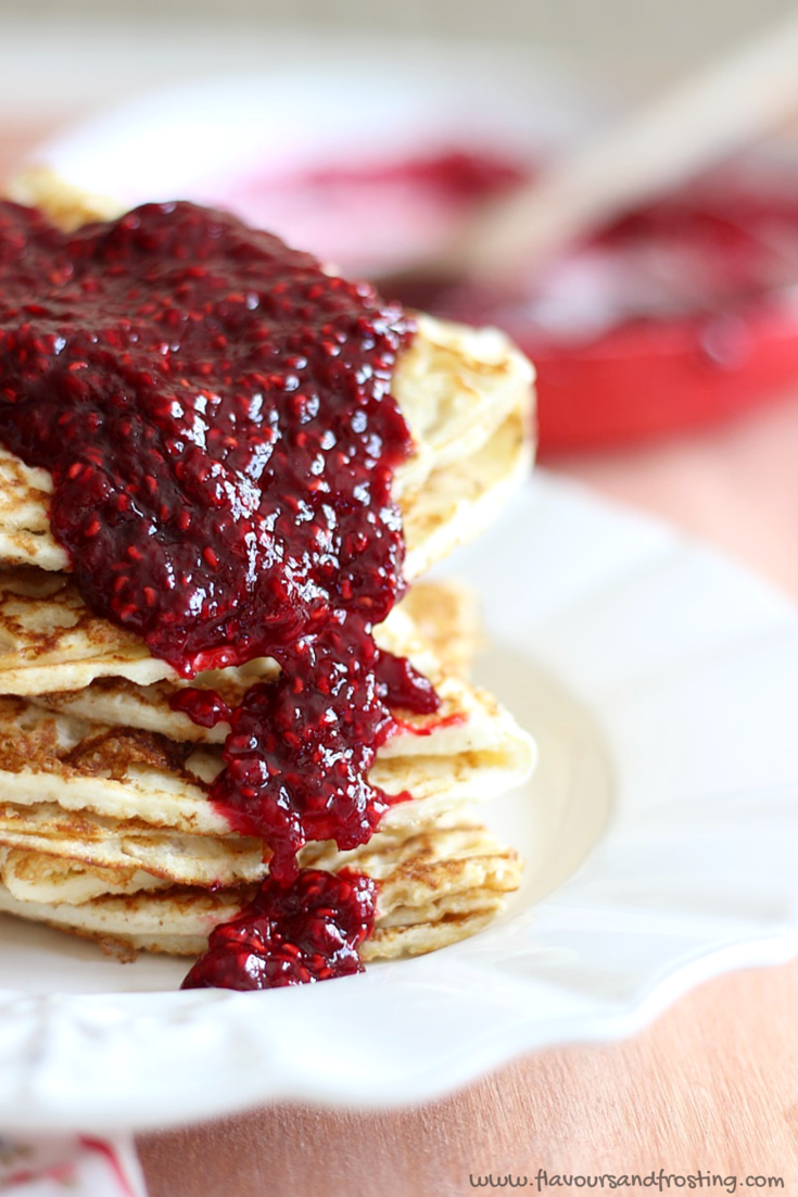 Raspberry Pancakes or Raspberry Crepes, whatever you call them, these are so good!!