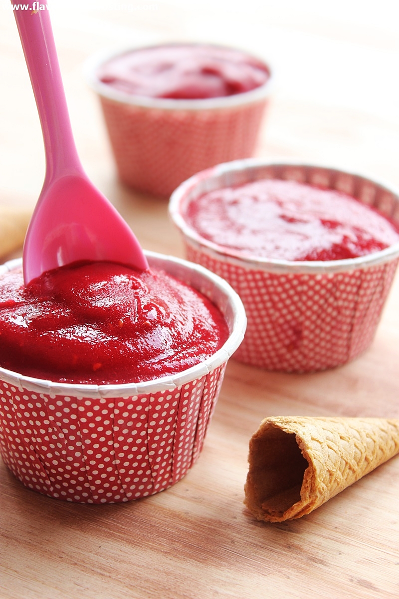 Valentines Dessert Recipes - Raspberry Sorbet Recipe Frozen Raspberries