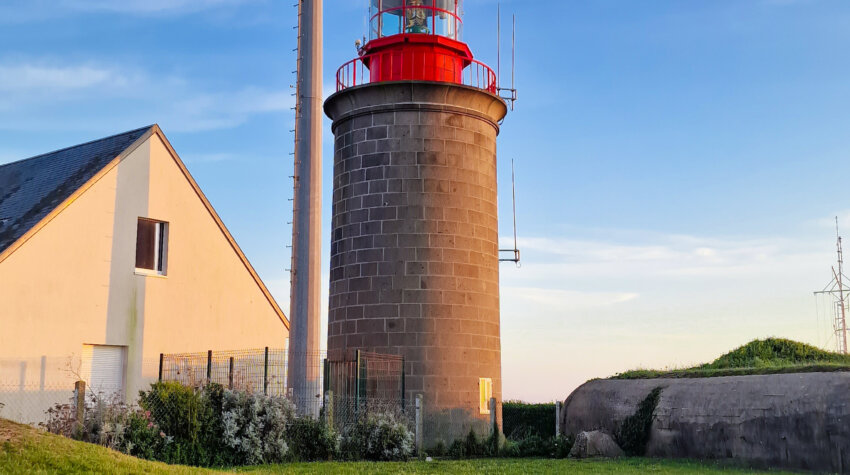 The Phare du Cap Lihou Lighthouse iin Granville, Normandy, France
