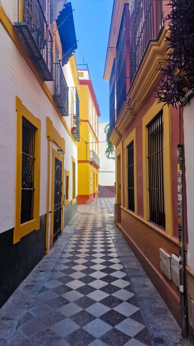 The beautiful side streets of Seville Spain