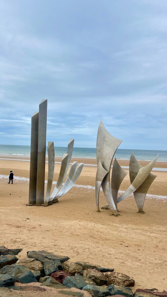 Giant Metal sculpture on beach
