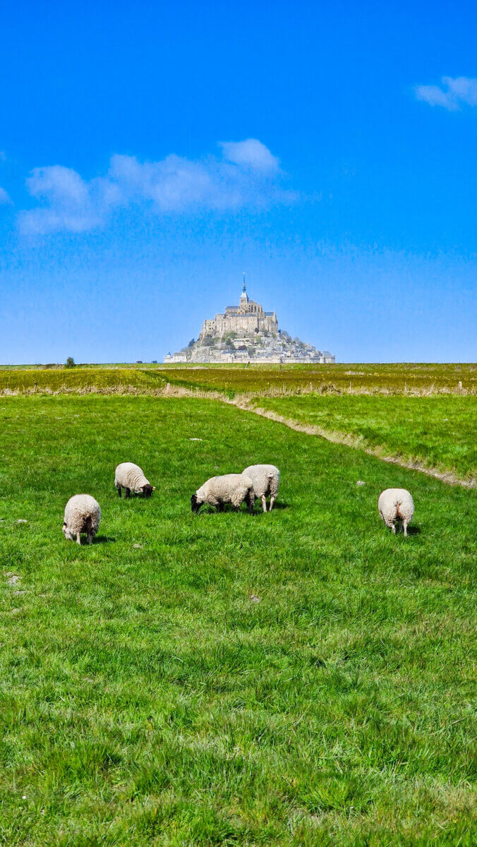 This is Mont Saint-Michel, a historic tidal island and UNESCO World Heritage site located in Normandy, France